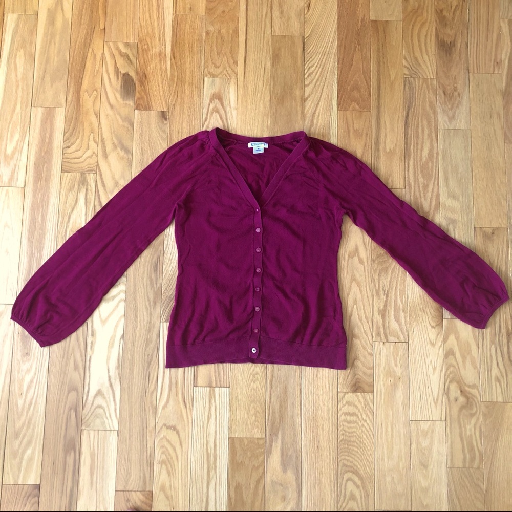Aphorism Cotton Long Sleeve V-Neck Cardigan